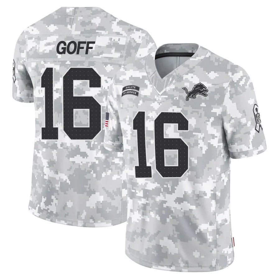 Cooneas D.Lions #16 Jared Goff Player Arctic Camo Salute to Service Limited Stitched Jerseys