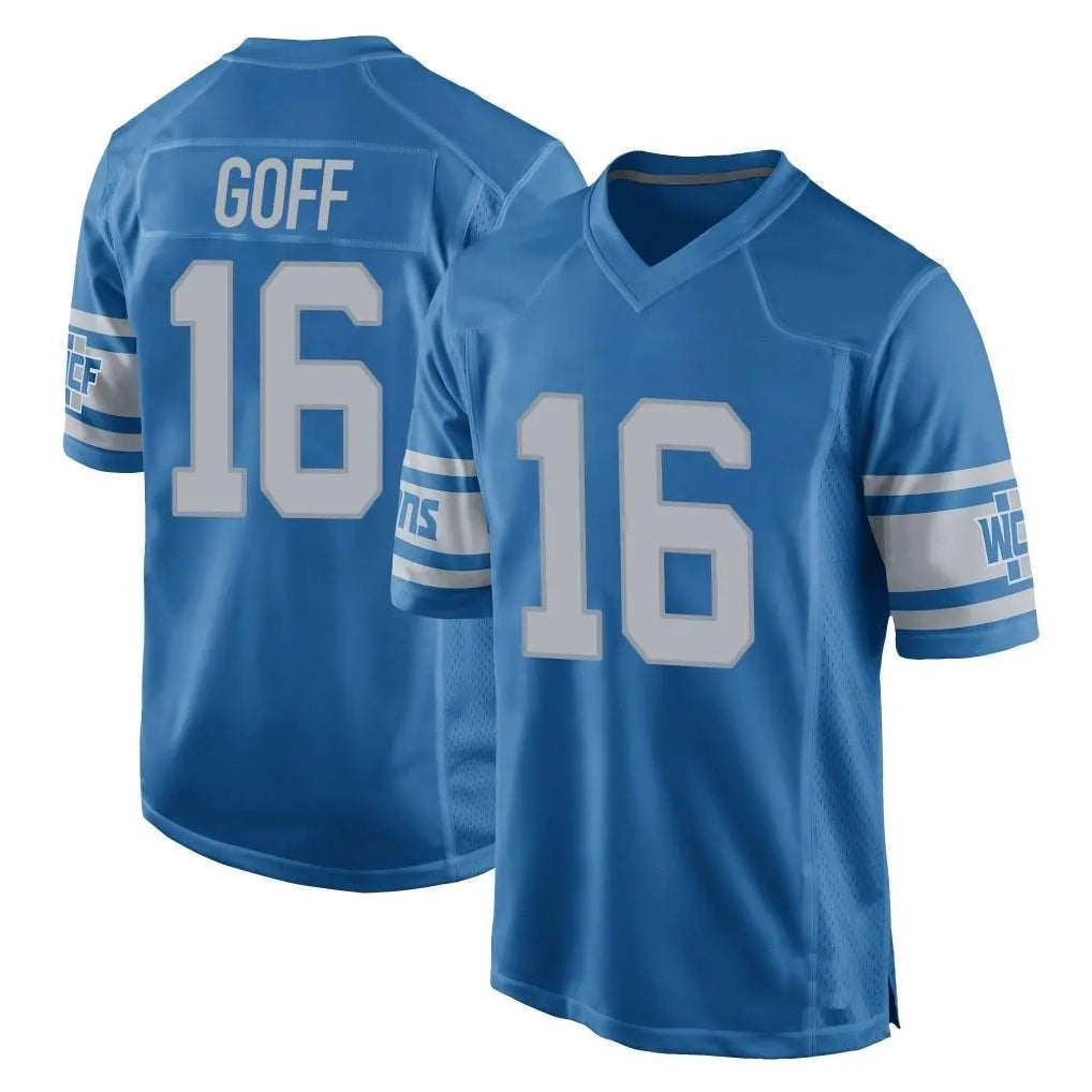 Cooneas D.Lions #16 Jared Goff Player Blue Vapor Untouchable Throwback Game Stitched Jerseys