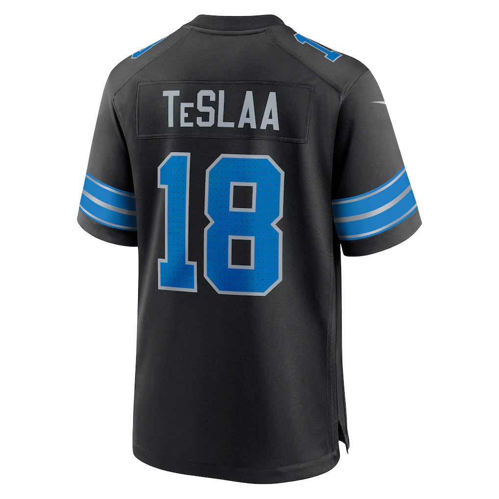 Cooneas D.Lions #18 Isaac TeSlaa Black Alternate Game Player Stitched Jerseys
