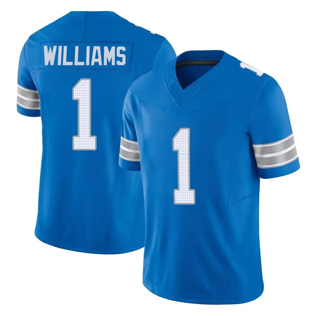 Cooneas D.Lions #1 Jameson Williams Player Blue Limited Vapor F.U.S.E. Alternate Home Game Stitched Jerseys