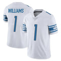 Cooneas D.Lions #1 Jameson Williams Player White Limited Vapor Untouchable Home Game Stitched Jerseys