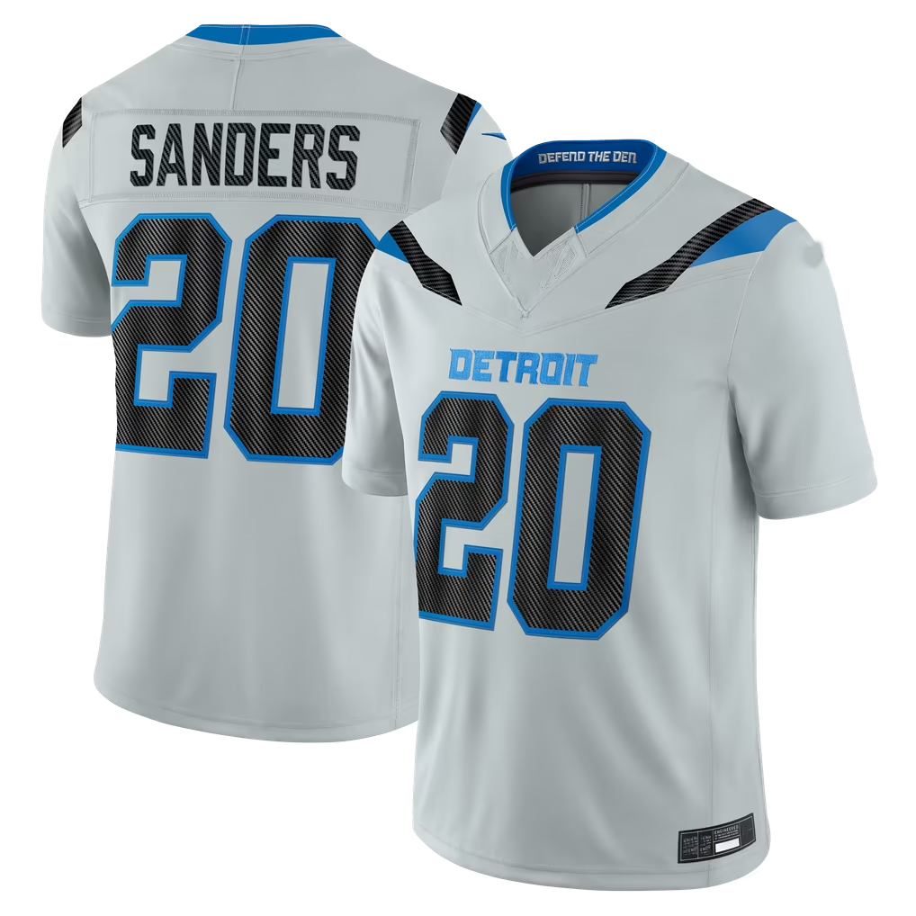 Cooneas D.Lions #20 Barry Sanders Silver 2026 Rivalries Collection Limited Stitched Jerseys