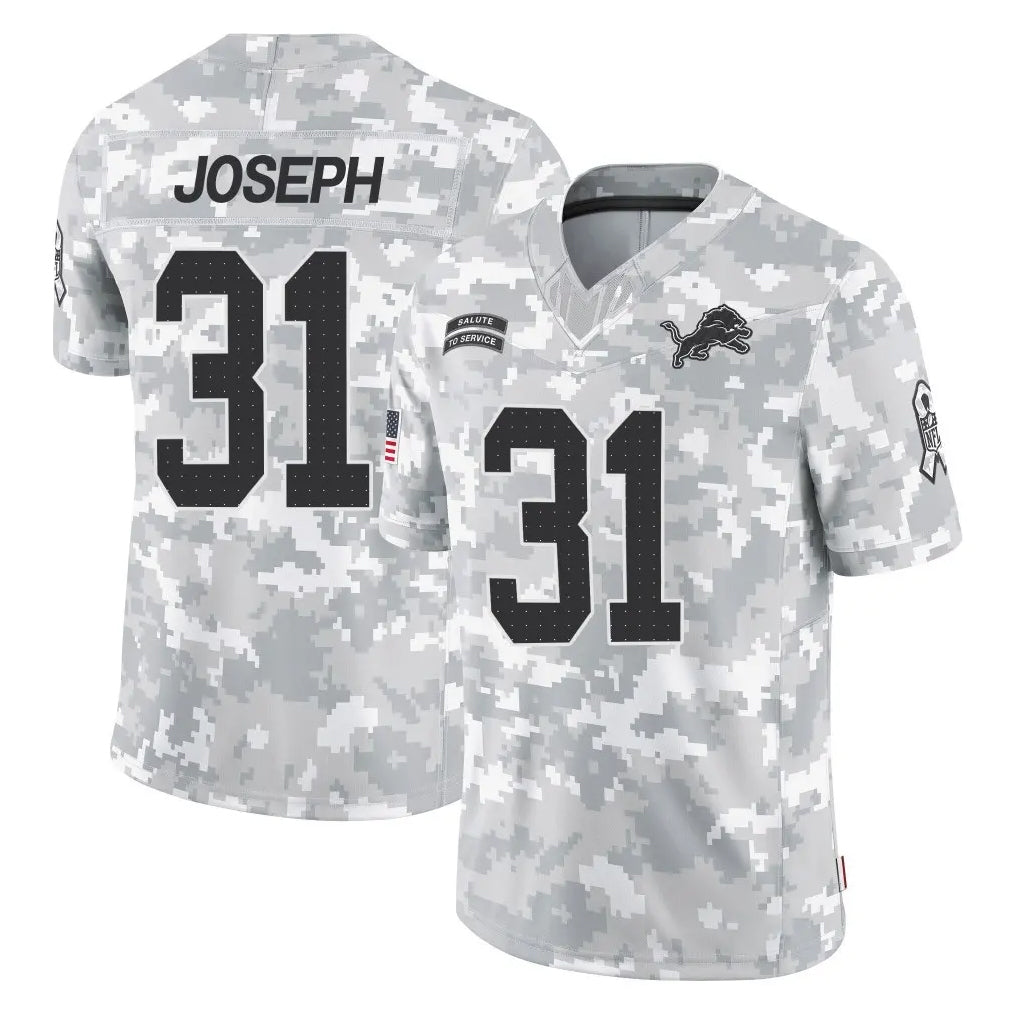 Cooneas D.Lions #31 Kerby Joseph Player Arctic Camo Salute To Service Limited Stitched Jerseys