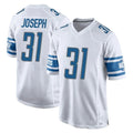 Cooneas D.Lions #31 Kerby Joseph Player White Home Game Stitched Jerseys