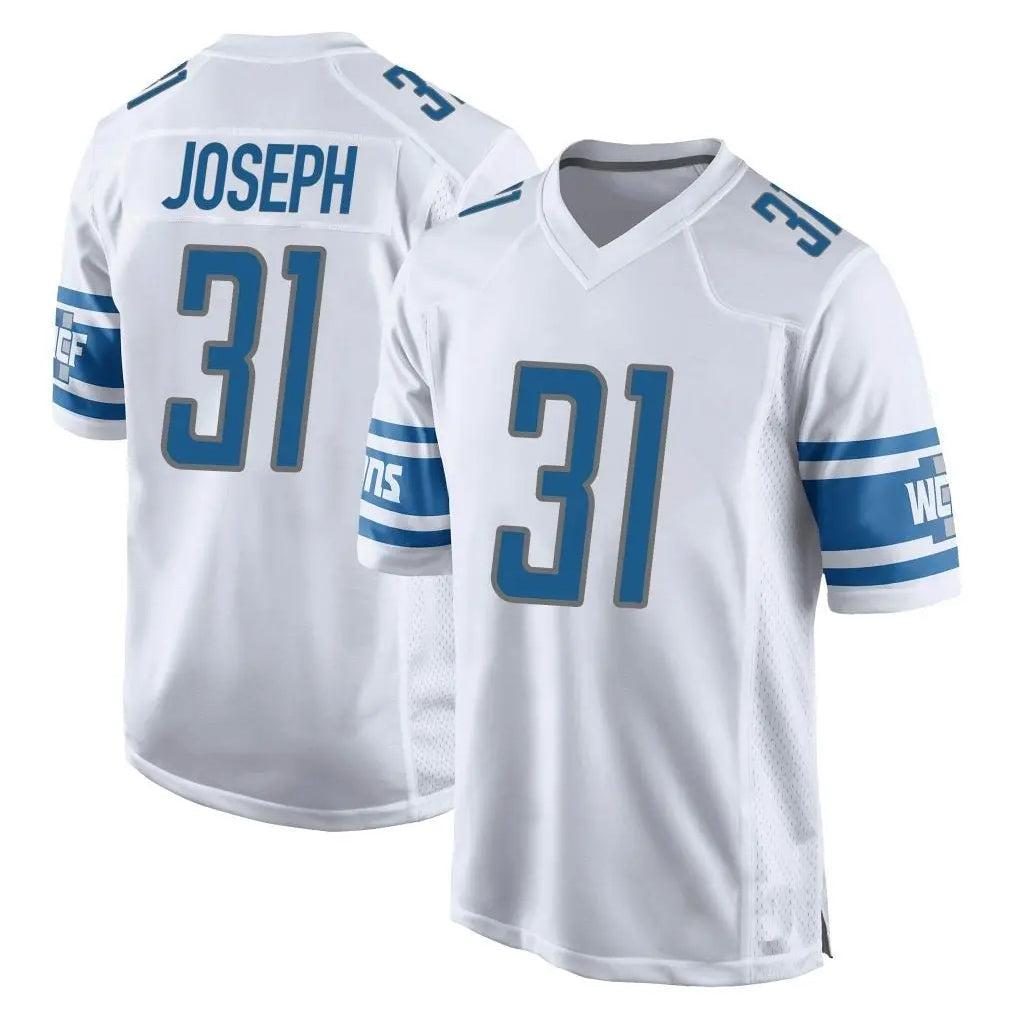 Cooneas D.Lions #31 Kerby Joseph Player White Home Game Stitched Jerseys