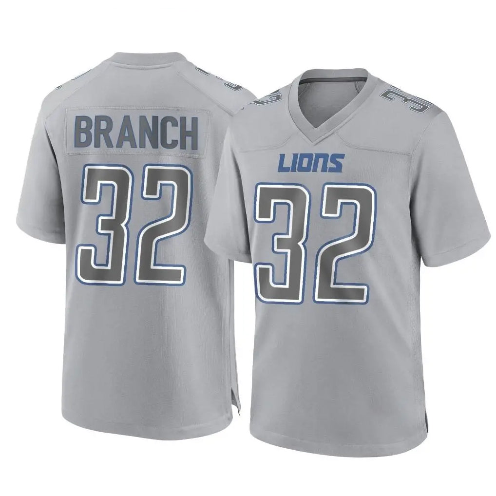 Cooneas D.Lions #32 Brian Branch Player Gray Atmosphere Fashion Home Game Stitched Jerseys