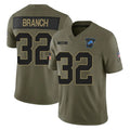 Cooneas D.Lions #32 Brian Branch Player Olive 2025 Salute To Service Limited Home Game Stitched Jerseys