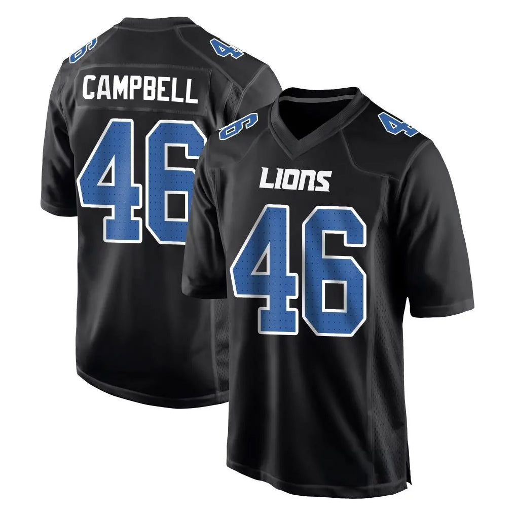 Cooneas D.Lions #46 Jack Campbell Player Black Fashion Home Game Stitched Jerseys