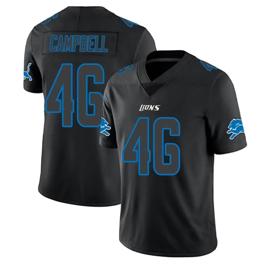 Cooneas D.Lions #46 Jack Campbell Player Black Impact Limited Home Game Stitched Jerseys