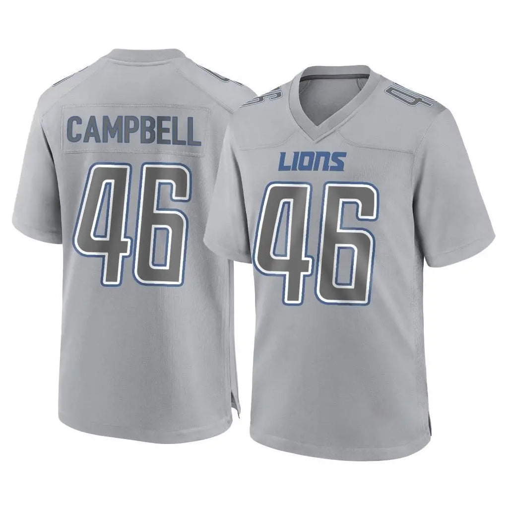 Cooneas D.Lions #46 Jack Campbell Player Gray Atmosphere Fashion Home Game Stitched Jerseys