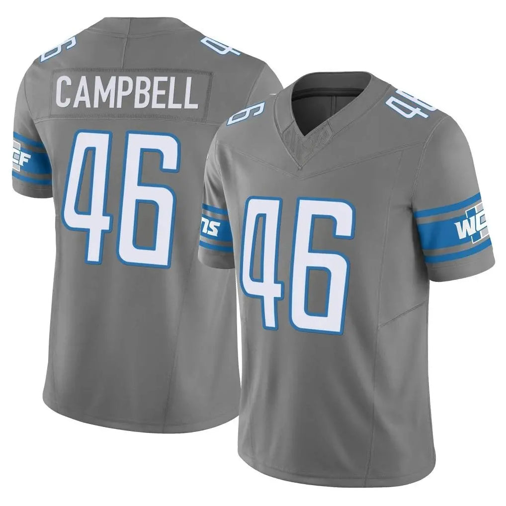 Cooneas D.Lions #46 Jack Campbell Player Gray Vapor F.U.S.E. Limited Home Game Stitched Jerseys
