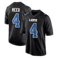 Cooneas D.Lions #4 D.J. Reed Player Black Fashion Home Game Stitched Jerseys