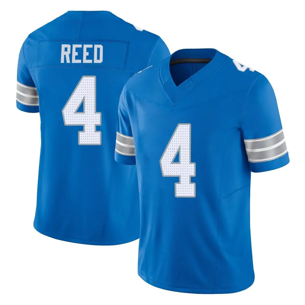 Cooneas D.Lions #4 D.J. Reed Player Blue Limited Vapor F.U.S.E. Alternate Home Game Stitched Jerseys