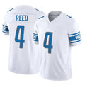 Cooneas D.Lions #4 D.J. Reed Player White Vapor F.U.S.E. Limited Home Game Stitched Jerseys