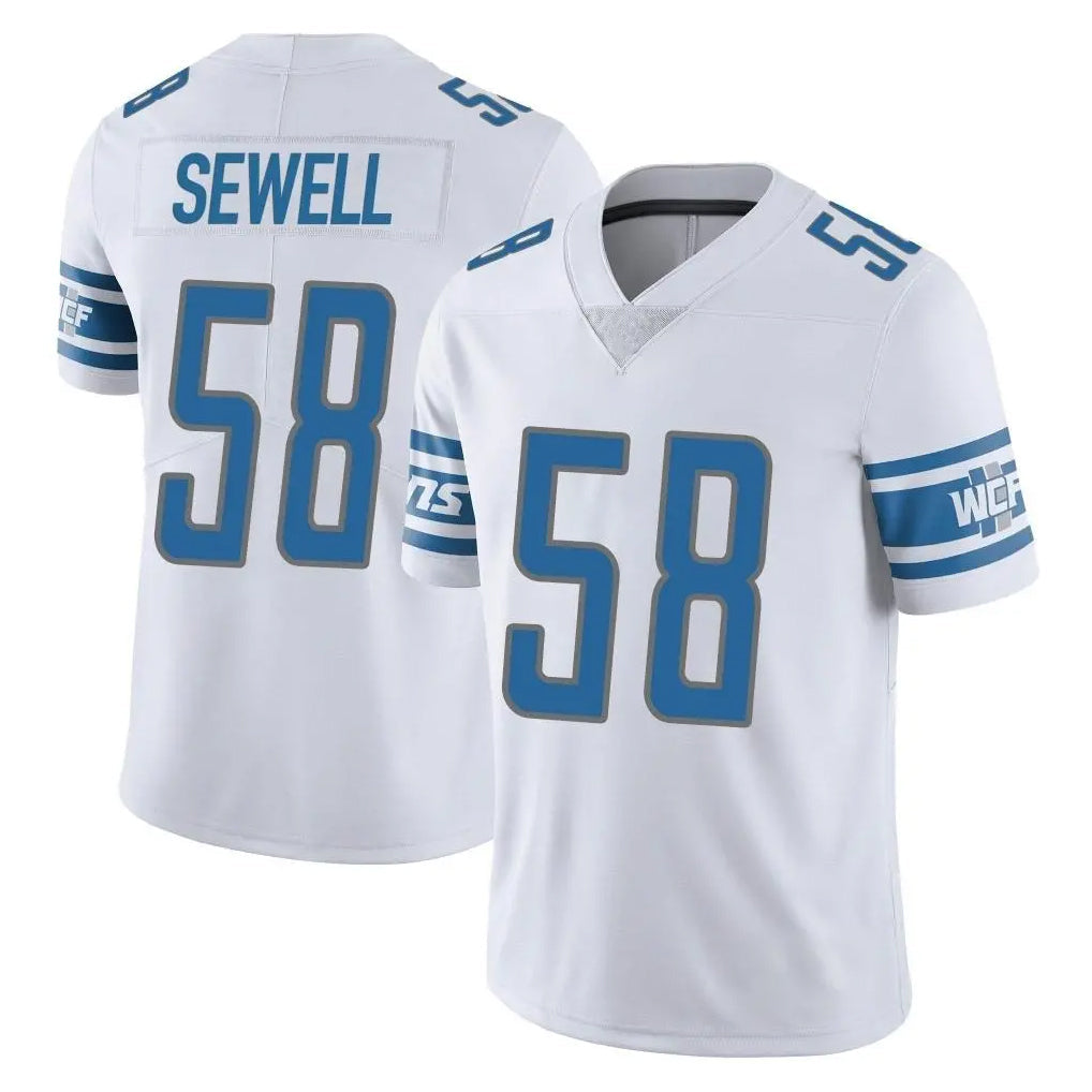 Cooneas D.Lions #58 Penei Sewell Player White Limited Vapor Untouchable Home Game Stitched Jerseys