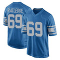 Cooneas D.Lions #69 Tate Ratledge Player Blue Vapor Untouchable Throwback Game Stitched Jerseys