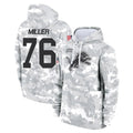 Cooneas D.Lions #76 Blake Miller Player Arctic Camo Salute to Service Hoodies Limited Game Stitched Jerseys