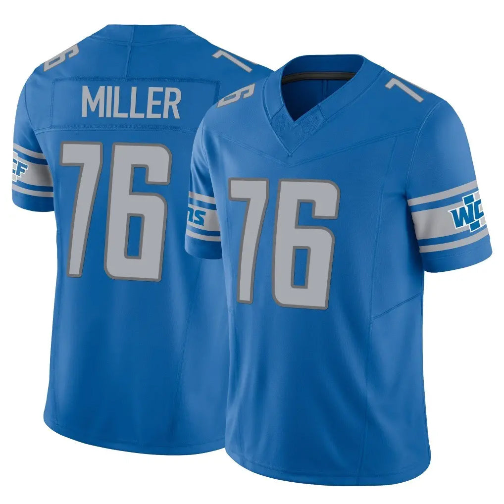 Cooneas D.Lions #76 Blake Miller Player Blue Vapor F.U.S.E. Limited Home Game Stitched Jerseys