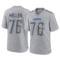 Cooneas D.Lions #76 Blake Miller Player Gray Atmosphere Fashion Home Game Stitched Jerseys