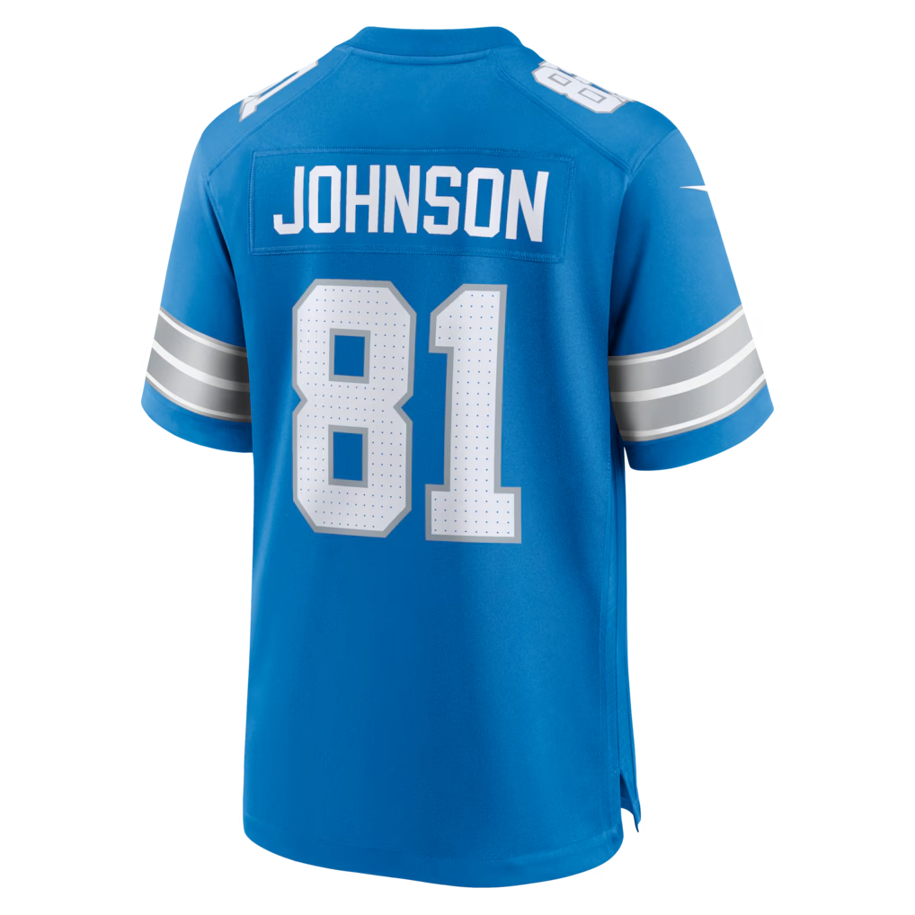 Cooneas D.Lions #81 Calvin Johnson Blue Team Retired Game Stitched Jerseys