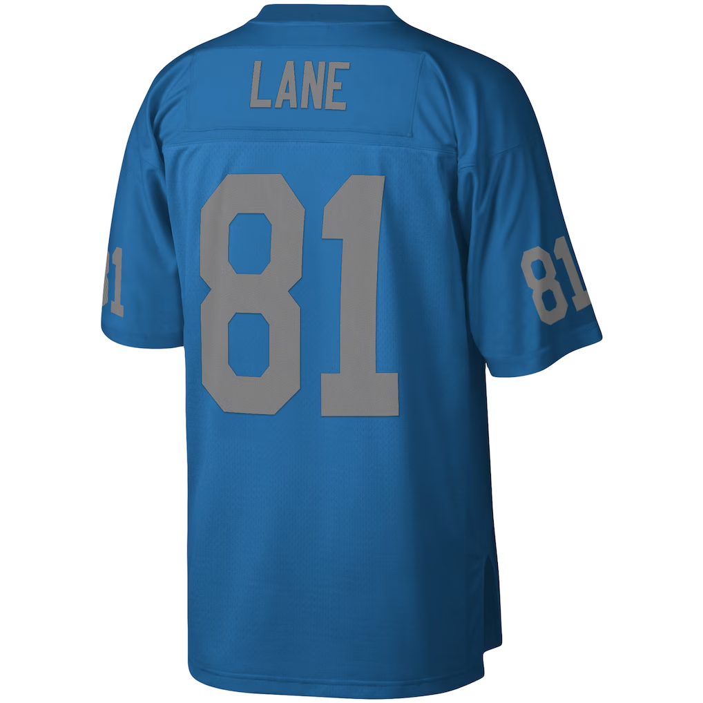 Cooneas D.Lions #81 Richard Lane Mitchell & Ness Blue Legacy Replica Jersey Stitched Puhic