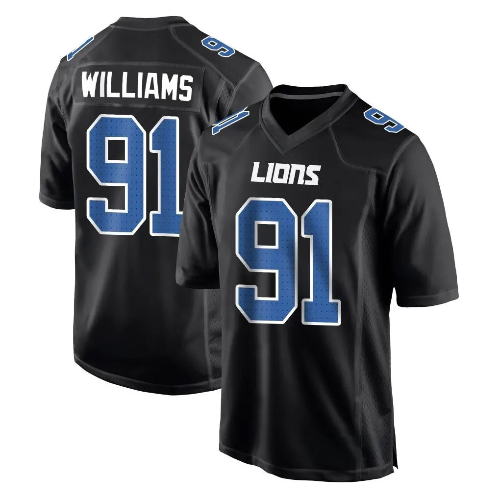 Cooneas D.Lions #91 Tyleik Williams Player Black Fashion Home Game Stitched Jerseys