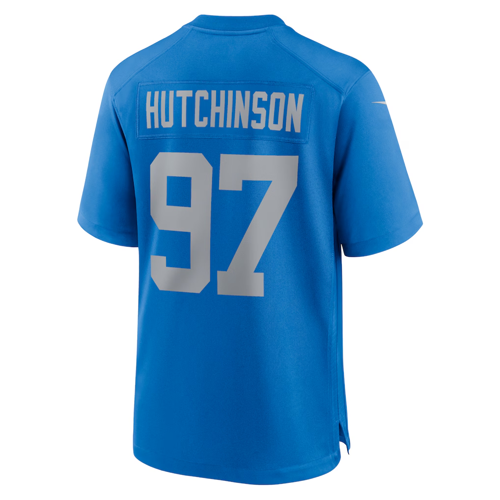 Cooneas D.Lions #97 Aidan Hutchinson Blue Alternate Game Stitched Jerseys