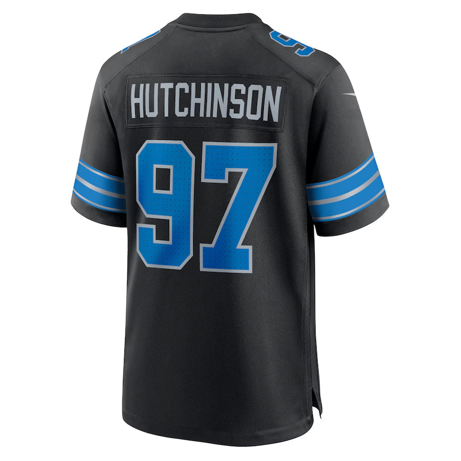 Cooneas D.Lions #97 Aidan Hutchinson Player Black Home Game Stitched Jerseys
