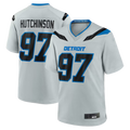 Cooneas D.Lions #97 Aidan Hutchinson Silver 2026 Rivalries Collection Game Stitched Jerseys