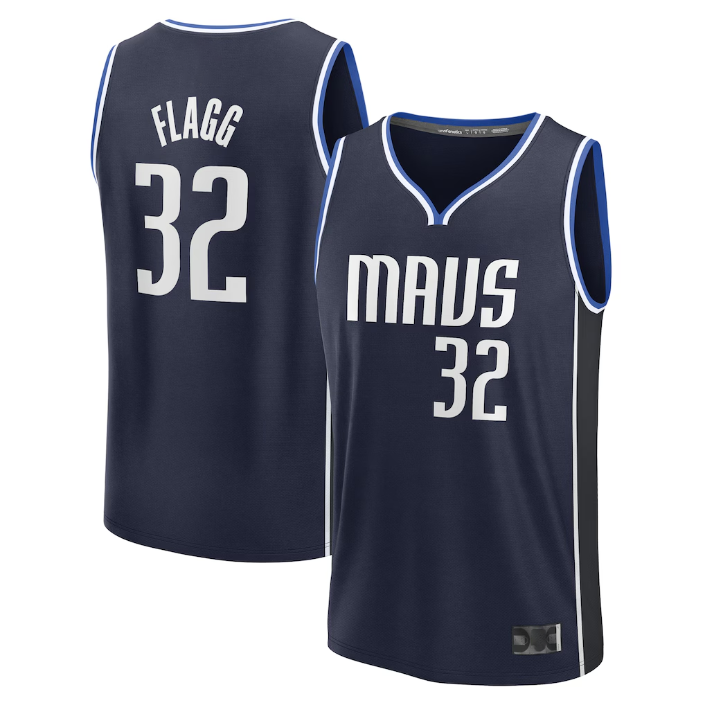 Cooneas D.Mavericks #32 Cooper Flagg Navy 2025 Draft First Round Pick Fast Break Replica Jerseys - Statement Edition