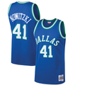 Cooneas D.Mavericks #41 Dirk Nowitzki Mitchell & Ness Blue 199899 Hardwood Classics Swingman Jerseys