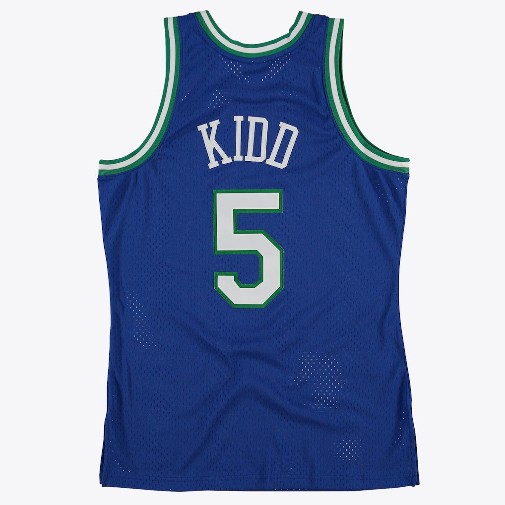 Cooneas D.Mavericks #5 Jason Kidd Royal 1997 Hardwood Classics Road Swingman  By Mitchell & Ness Stitched Jerseys