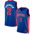 Cooneas D.Pistons #2 Cade Cunningham Blue Swingman Jerseys - Icon Edition