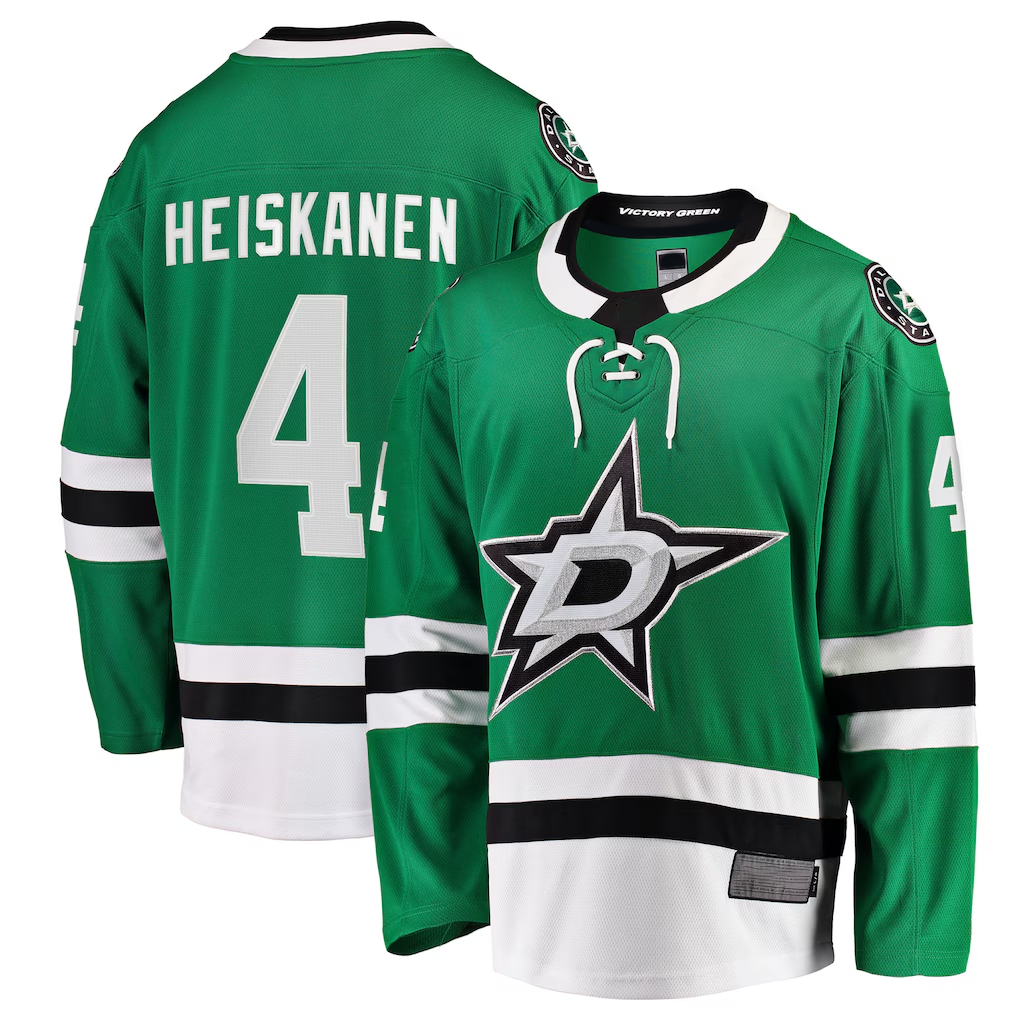 Cooneas D.Stars #4 Miro Heiskanen Kelly Green Team Color Breakaway Player Jerseys