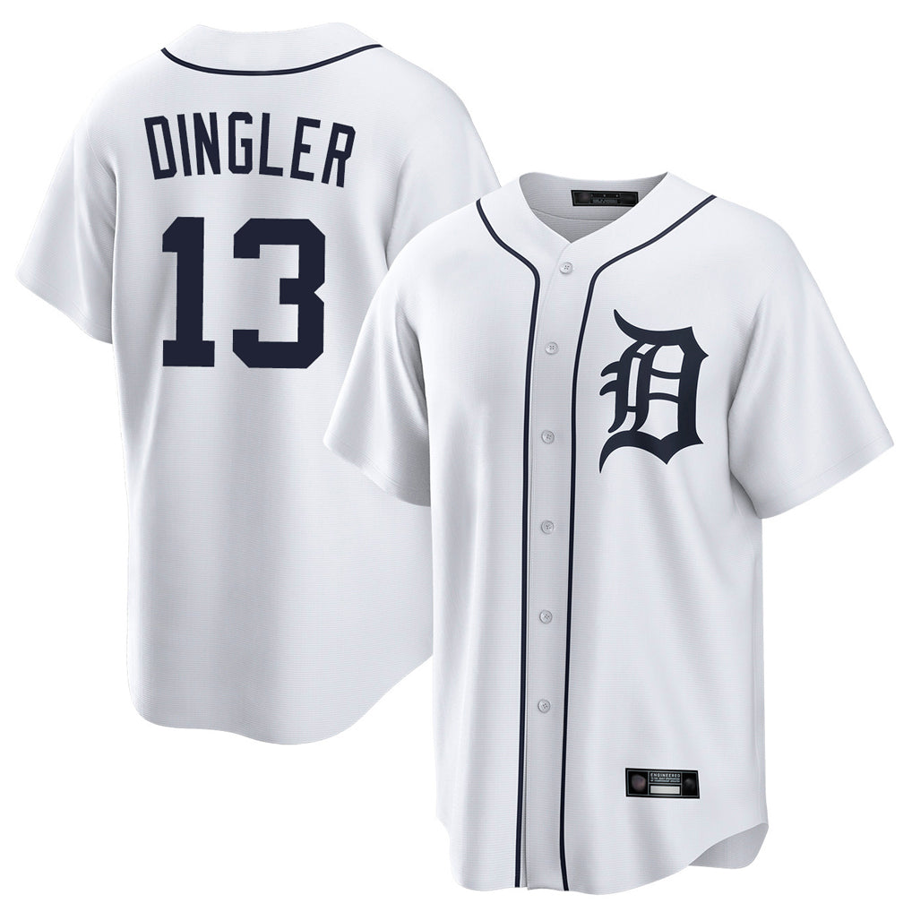 Cooneas D.Tigers #13 Dillon Dingler Player White Home Game Stitched Jerseys