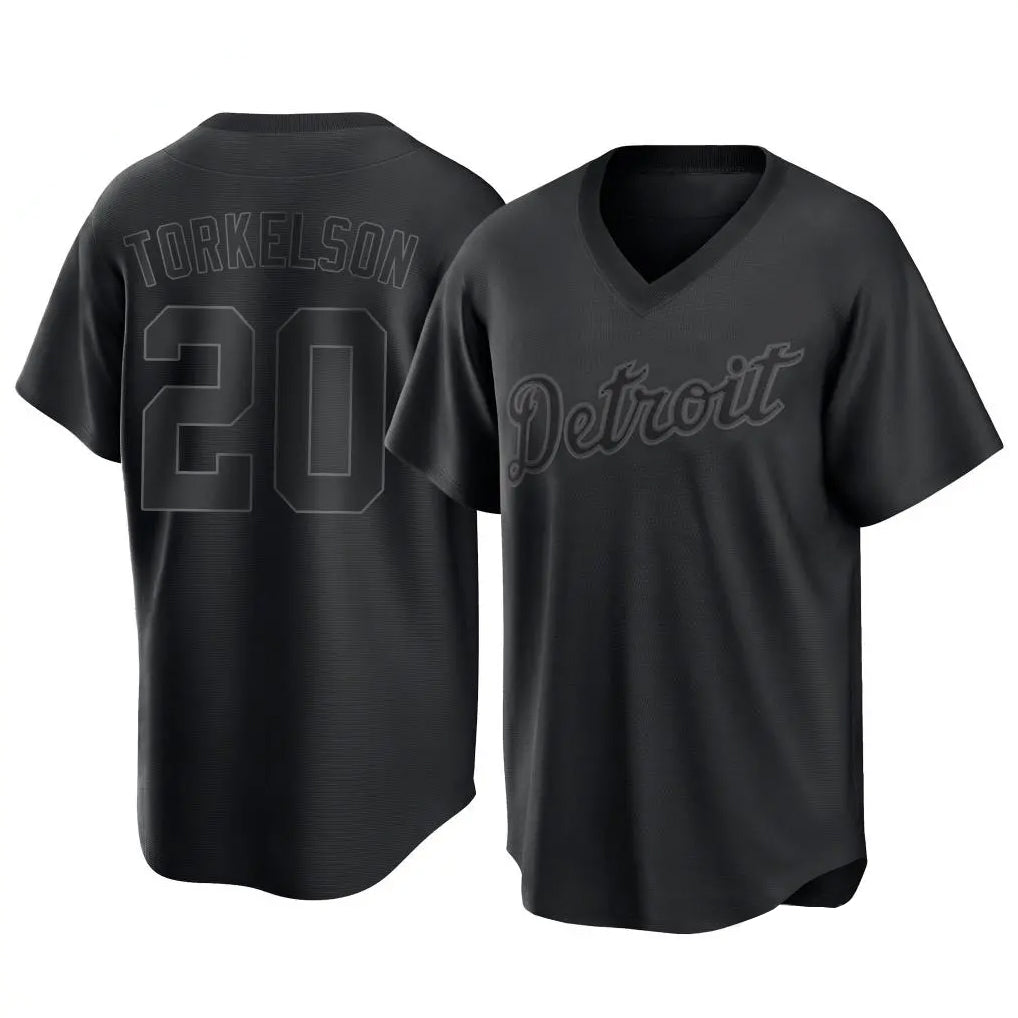 Cooneas D.Tigers #20 Spencer Torkelson Player Black T-shirt Home Game Stitched Jerseys