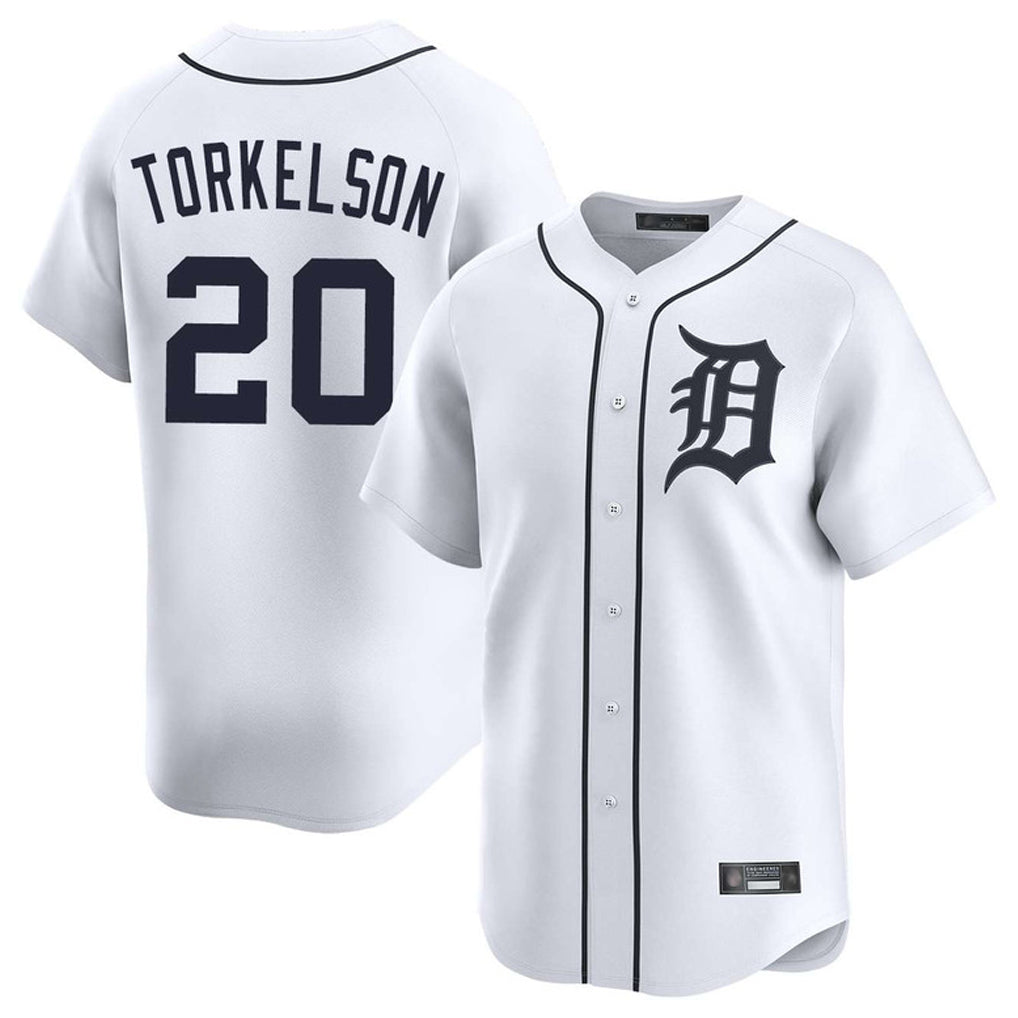 Cooneas D.Tigers #20 Spencer Torkelson Player White Home Limited Stitched Jerseys