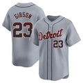 Cooneas D.Tigers #23 Kirk Gibson Player Gray Home Limited Stitched Jerseys