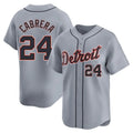 Cooneas D.Tigers #24 Miguel Cabrera Player Gray Home Limited Stitched Jerseys
