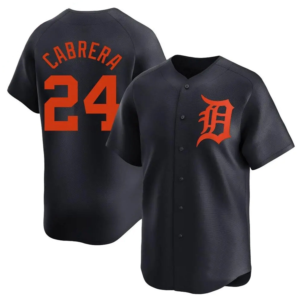 Cooneas D.Tigers #24 Miguel Cabrera Player Navy Home Limited Stitched Jerseys