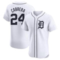 Cooneas D.Tigers #24 Miguel Cabrera Player White Limited Elite Home Stitched Jerseys