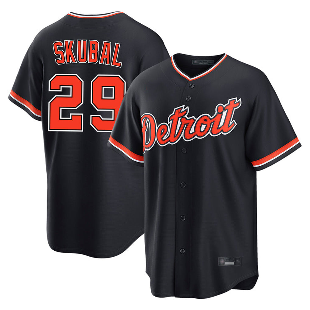 Cooneas D.Tigers #29 Tarik Skubal Player Navy Home Game Stitched Jerseys