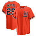 Cooneas D.Tigers #29 Tarik Skubal Player Orange Home Game Stitched Jerseys