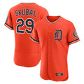 Cooneas D.Tigers #29 Tarik Skubal Player Orange Limited Elite Home Stitched Jerseys