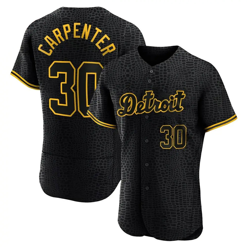 Cooneas D.Tigers #30 Kerry Carpenter Player Black Snake Skin City Limited Elite Home Stitched Jerseys