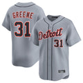 Cooneas D.Tigers #31 Riley Greene Player Gray Home Limited Stitched Jerseys