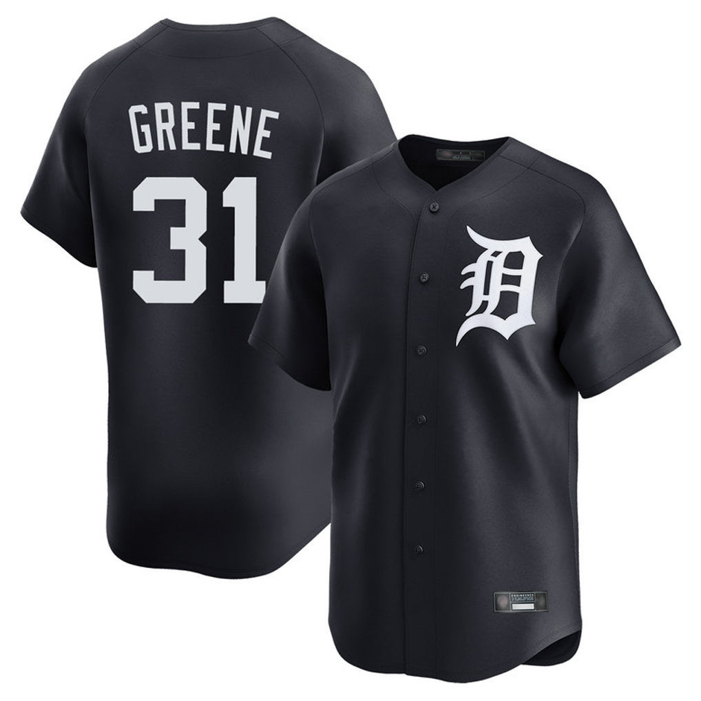 Cooneas D.Tigers #31 Riley Greene Player Navy Home Limited Game Stitched Jerseys