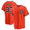 Cooneas D.Tigers #33 Colt Keith Player Orange Home Game Stitched Jerseys