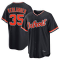 Cooneas D.Tigers #35 Justin Verlander Player Navy Home Game Stitched Jerseys