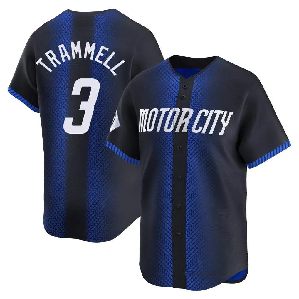 Cooneas D.Tigers #3 Alan Trammell Player Navy Game Home Stitched Jerseys